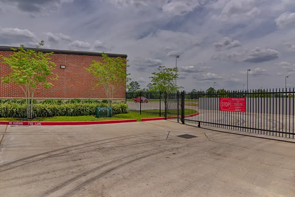 Gated entry at Klein Krimmel Self Storage.