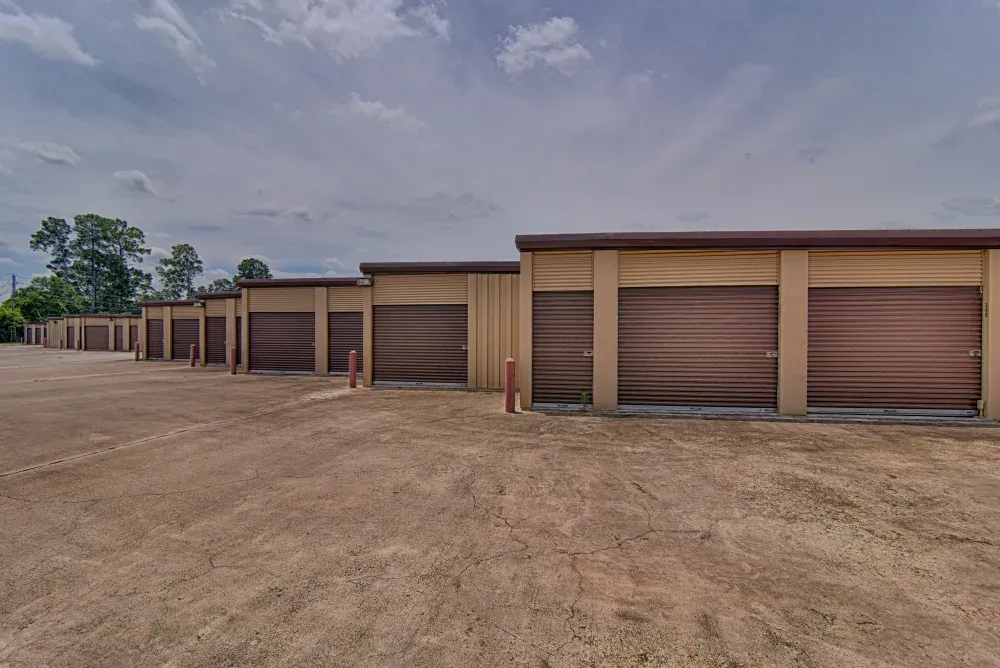 Outdoor storage units facility at Lakewood Mini Storage.