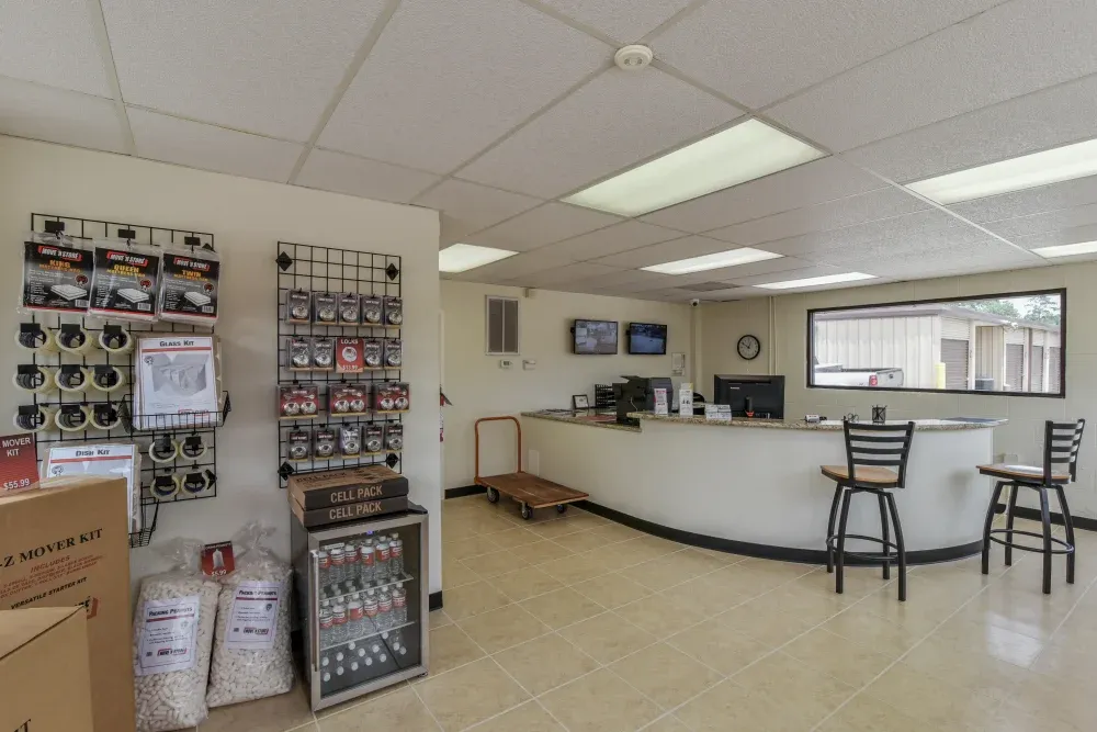 Lakewood Mini Storage front office lobby area.