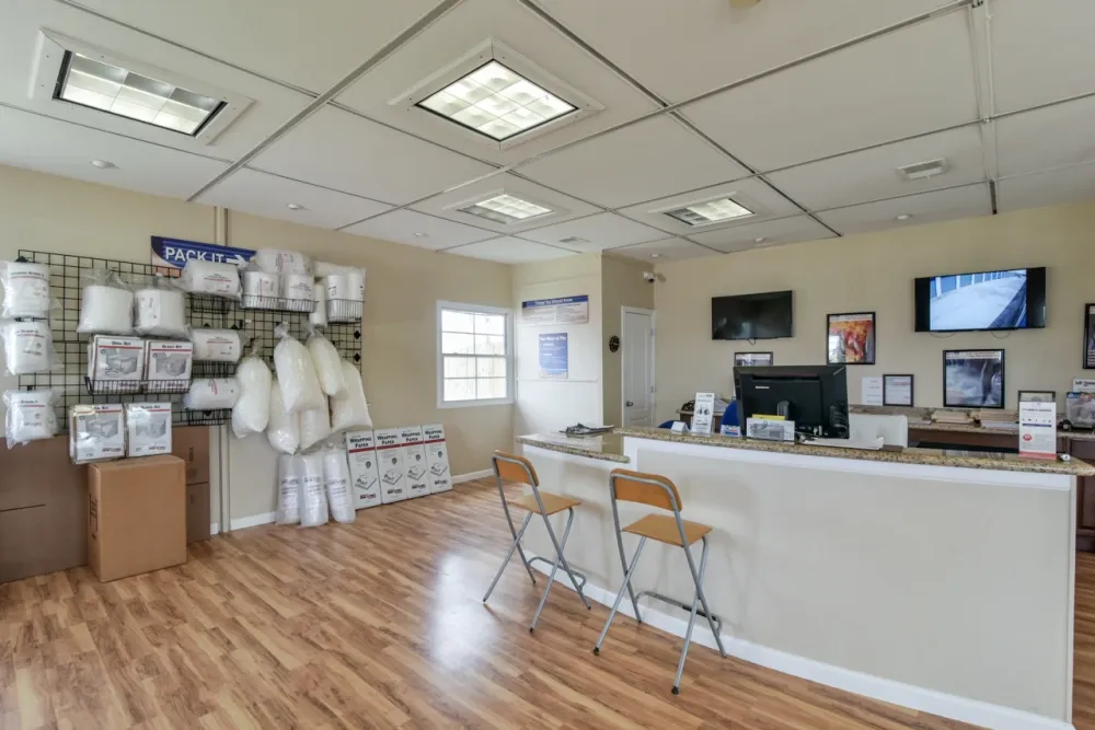 Packing supplies at My Storage front office.