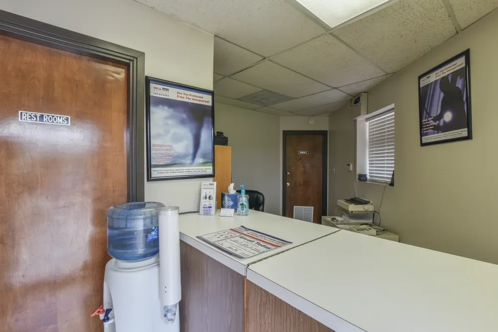Lobby area at Rummel Creek Mini Storage.