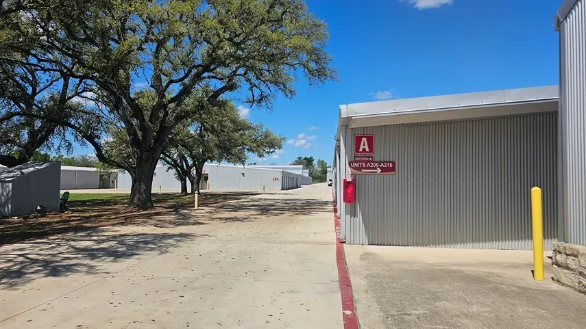 Side view of the Dripping Springs storage facility