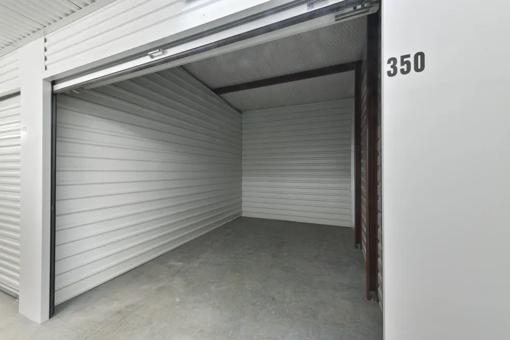 Interior view of indoor, climate-controlled storage unit at AAA Self Storage.