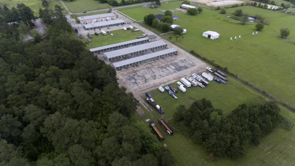 Aerial view of AAA Self Storage Hockley facility.