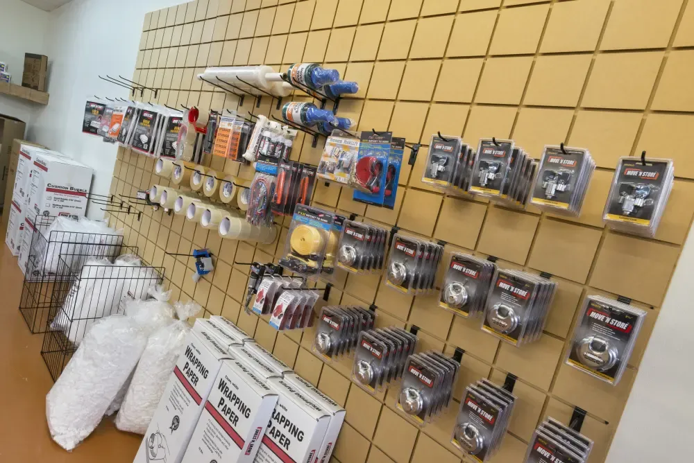 Packing supplies for sale at AAA Self Storage in.
