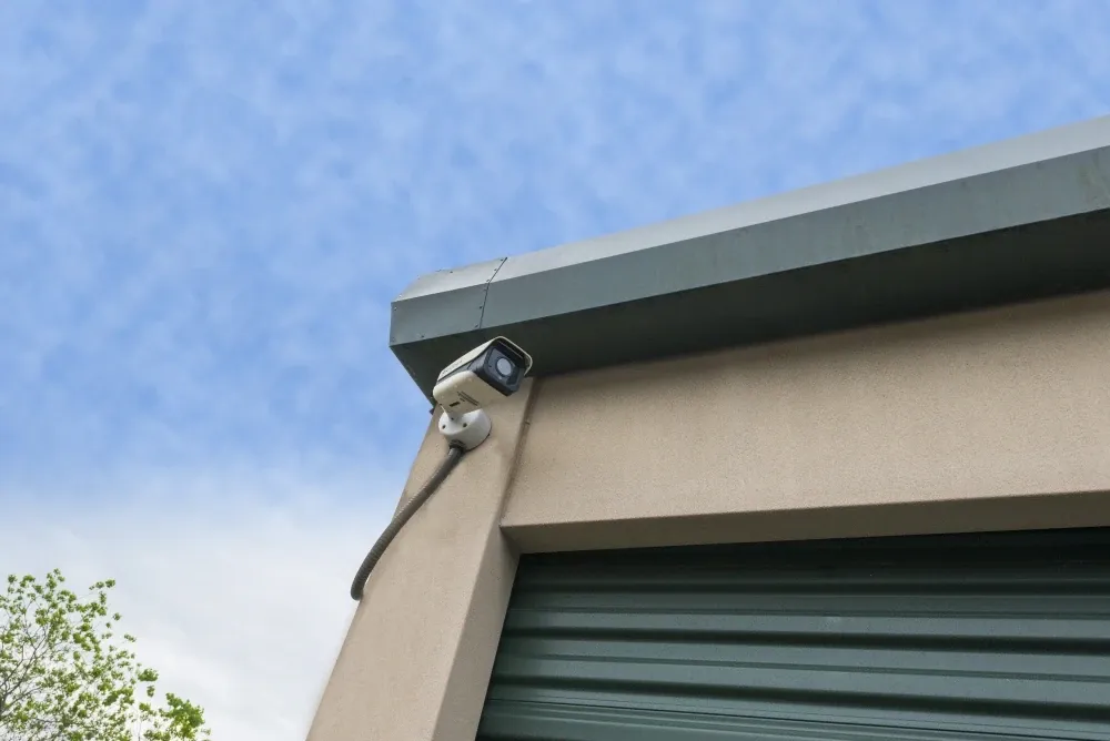 Surveillance camera at AAA Self Storage in Hockley.