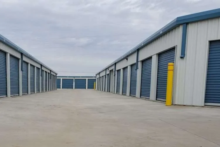 Outdoor storage units at Another Attic Self-Storage.