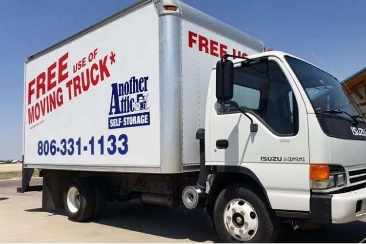 Free moving truck at Another Attic Self-Storage Canyon storage facility.