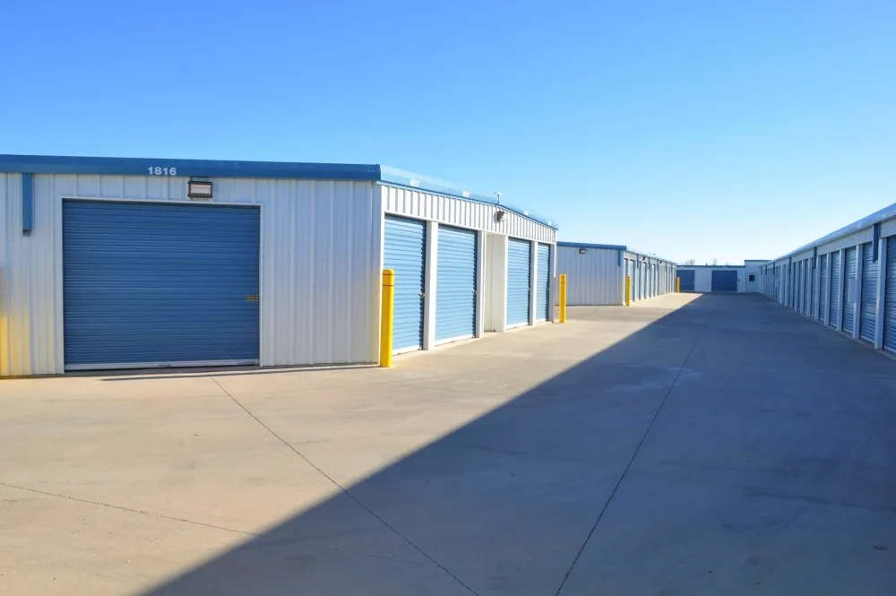 Outdoor storage units at Another Attic Self-Storage.