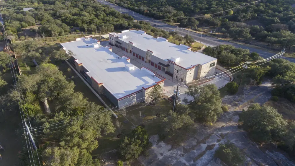 Aerial view of Bee Cave Storage.