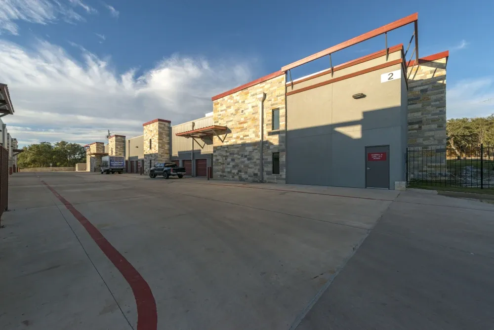 Exterior facility aisle at Bee Cave Storage.