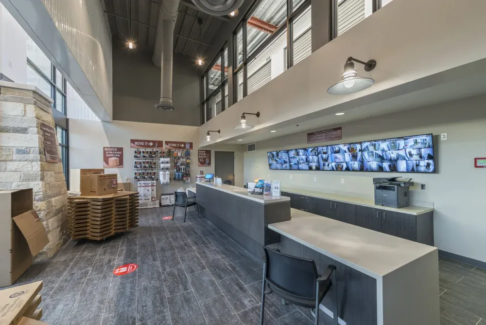 Packing supplies at Bee Cave Storage.