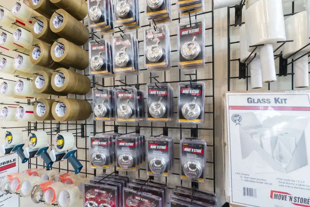 Packing supplies at Bee Cave Storage.