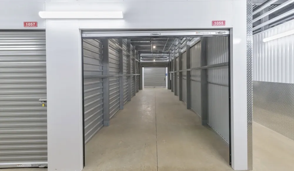 Opened large climate-controlled storage unit at Bergstrom Storage.