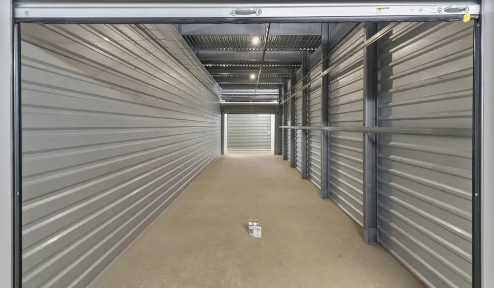 Opened large climate-controlled storage unit at Bergstrom Storage.