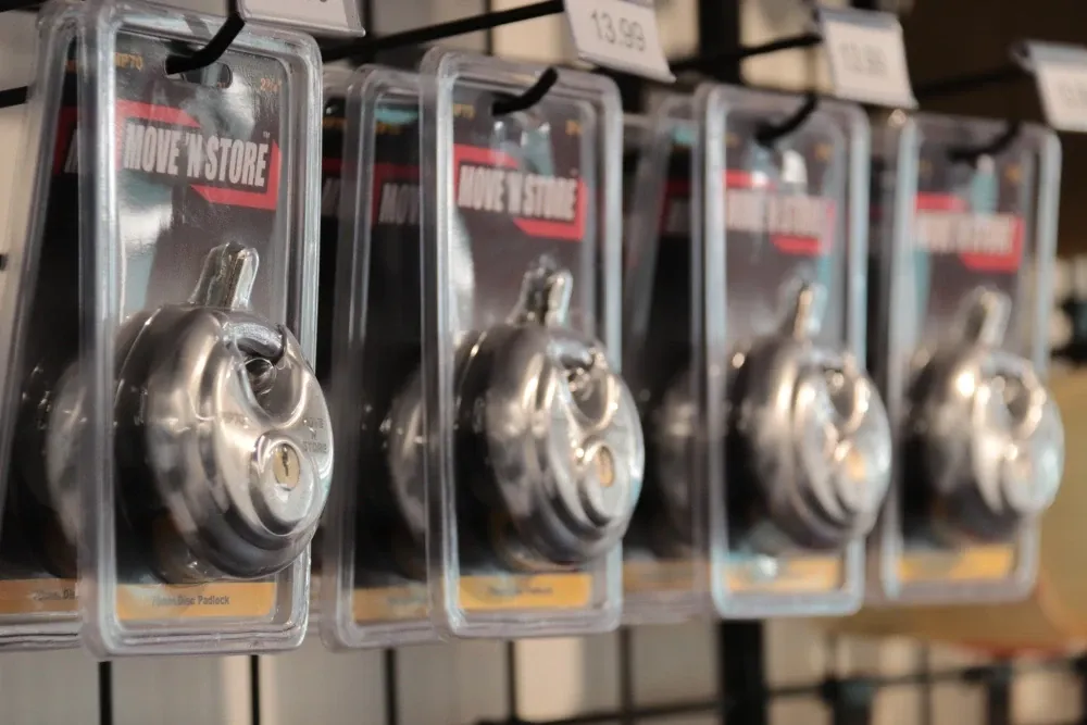 Locks available at Columbia Self Storage.