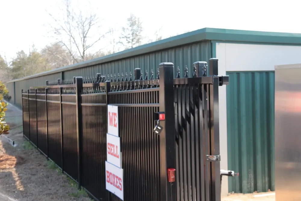 Secure gated access at Columbia Self Storage.