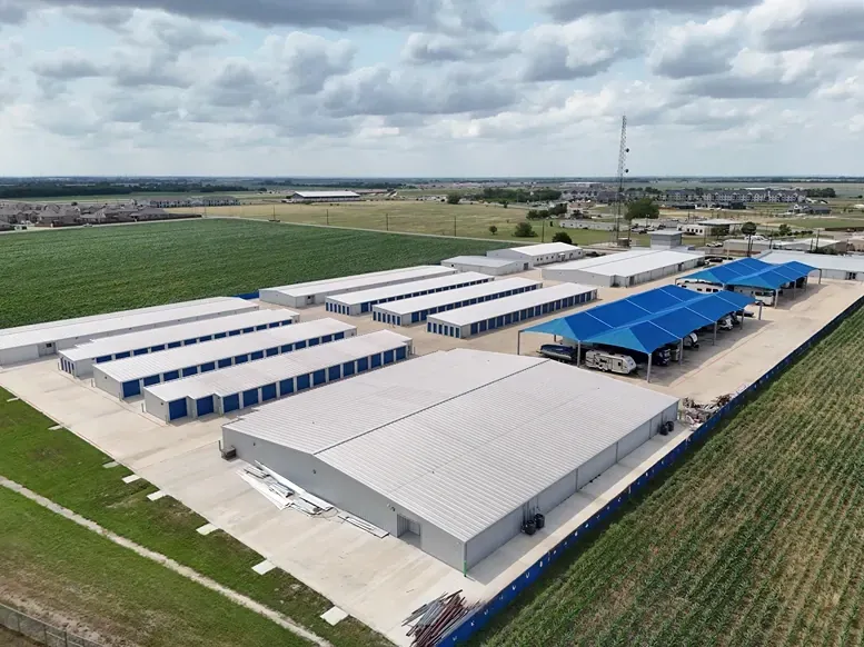 Aerial view of self storage at Lockhart Self Storage