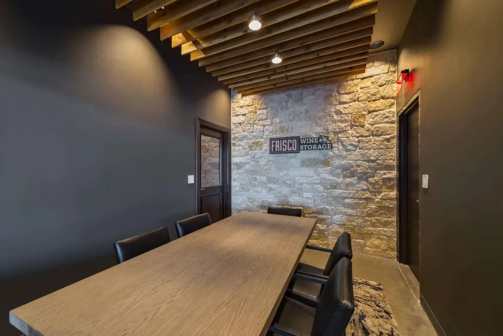 Conference and tasting room at Frisco Wine Storage.