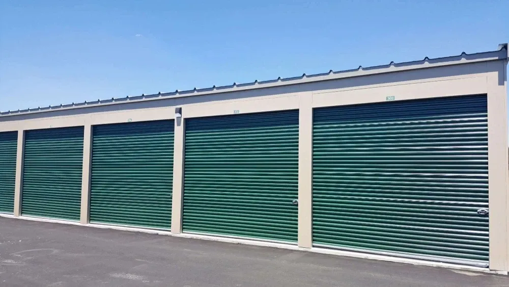 Drive-up storage units at Houston Self Storage.
