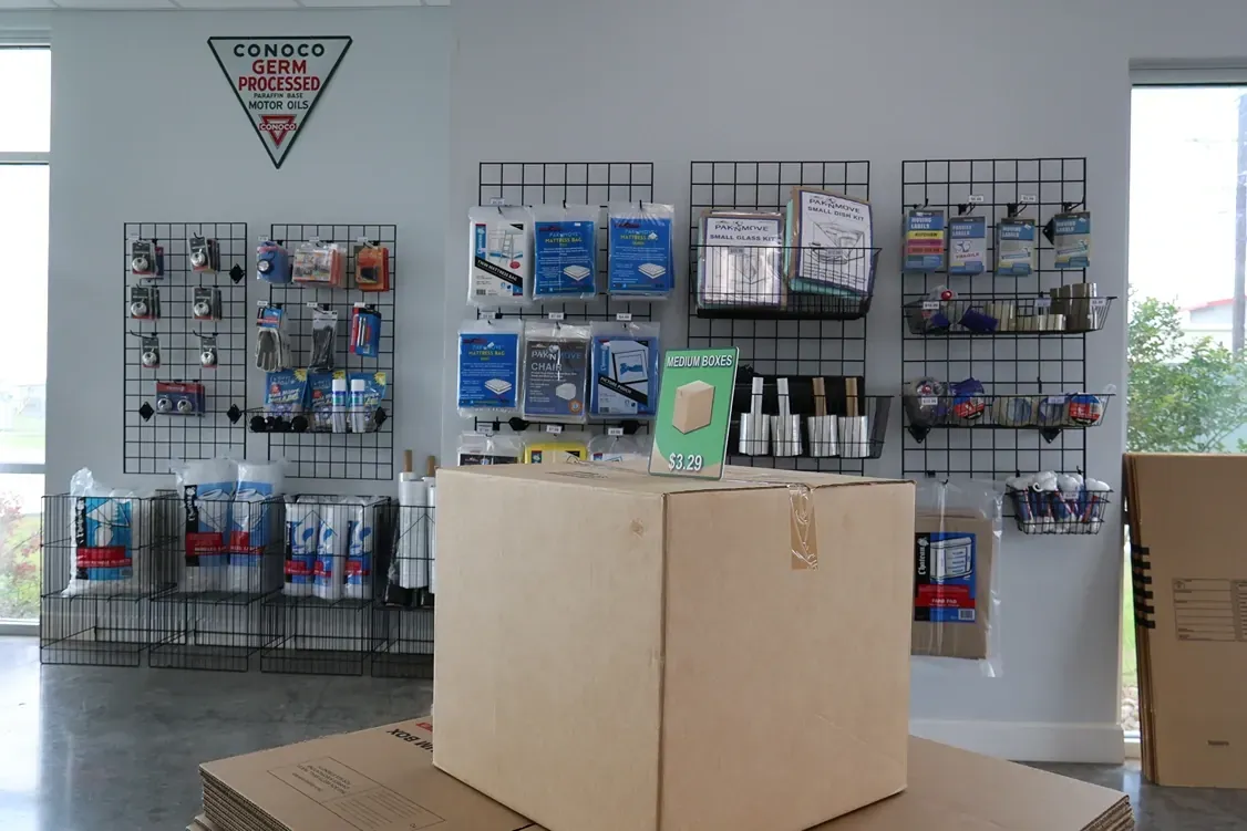 Supplies for sale at Lockhart Self Storage