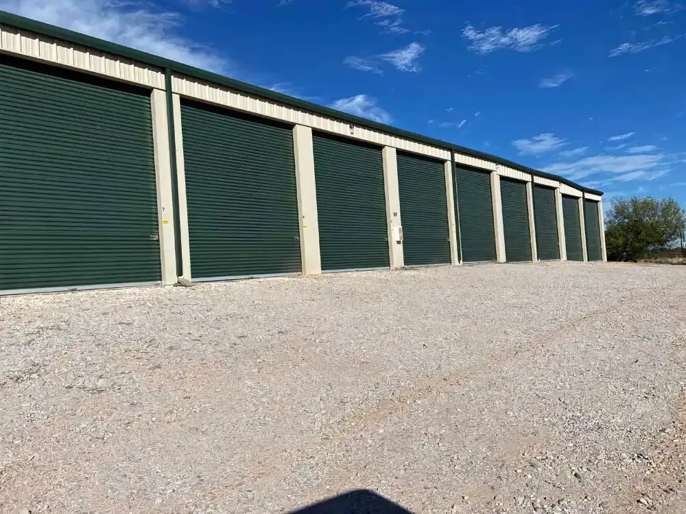 Drive-up storage units at Lake Area Storage.