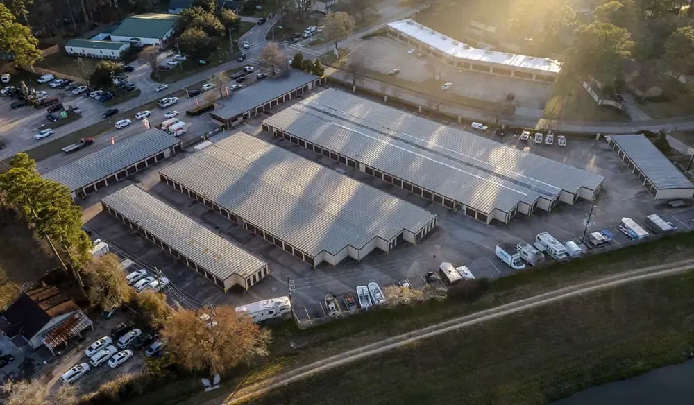 Overhead view of the Lakewood Storage facility.