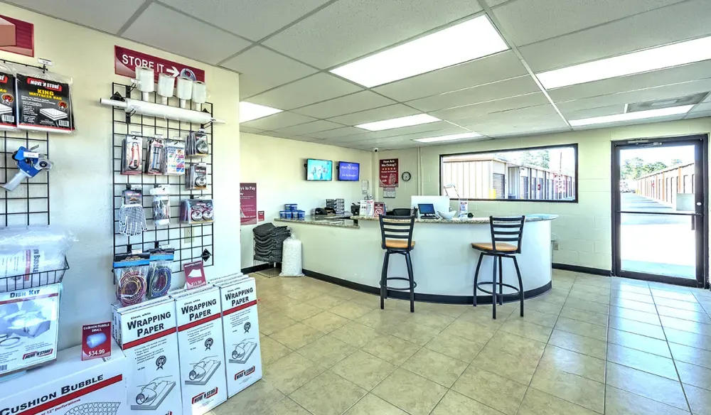 Lobby area at Lakewood Storage.