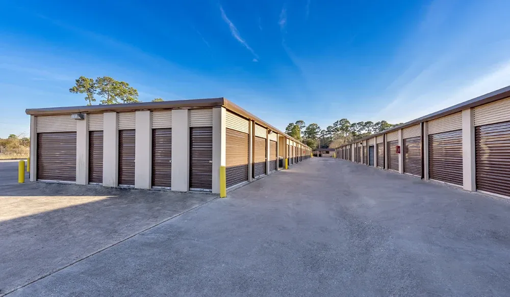 Outdoor storage area at Lakewood Storage.