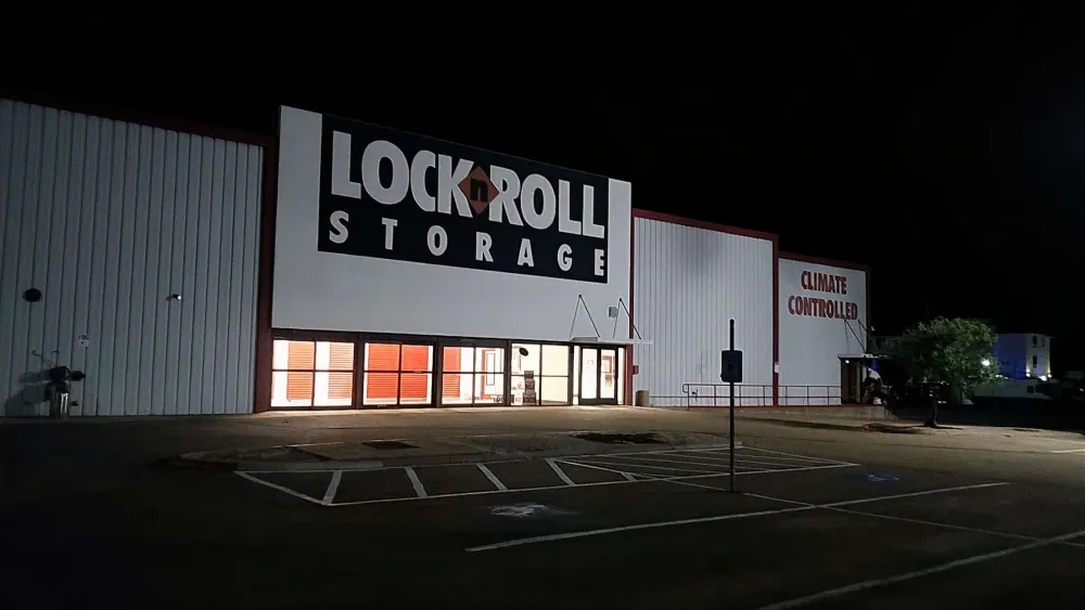 Lock-N-Roll Storage facility well lit.