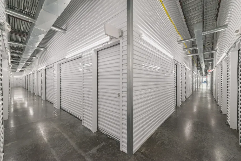 Indoor storage at Memorial Drive Storage.