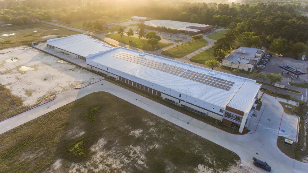 drone view at the Willow Forest storage facility