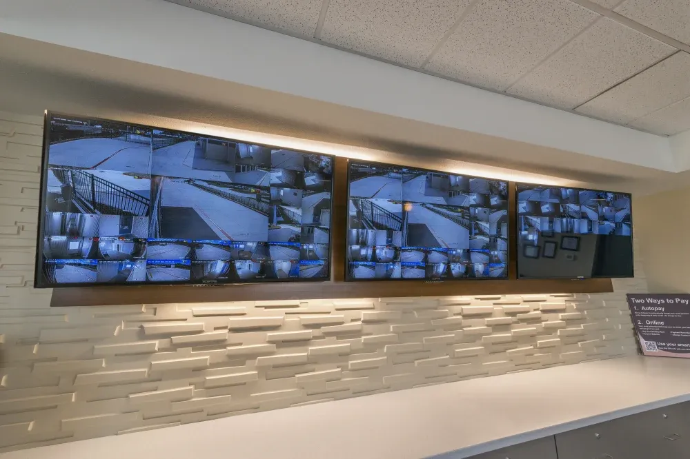 camera feed at the Willow Forest storage facility