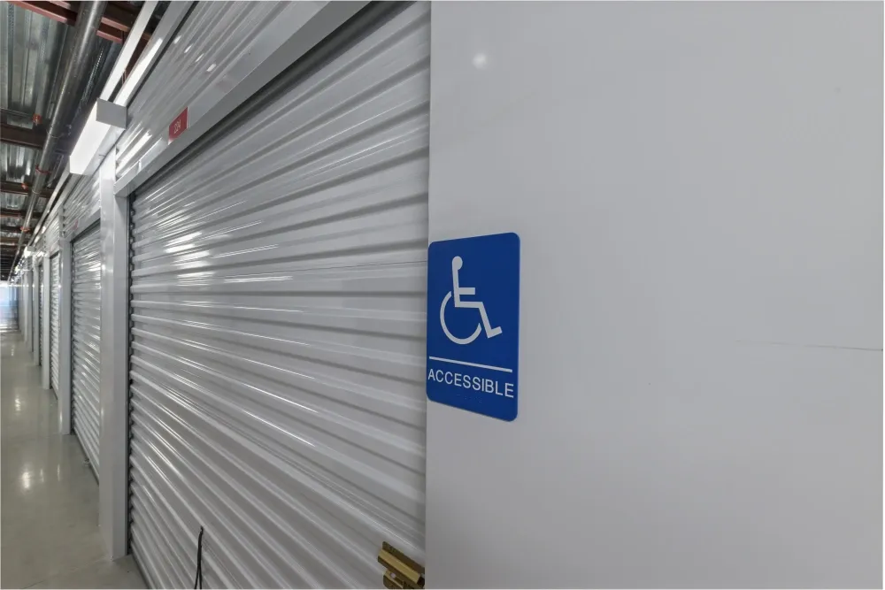 handicap sign at the Willow Forest storage facility
