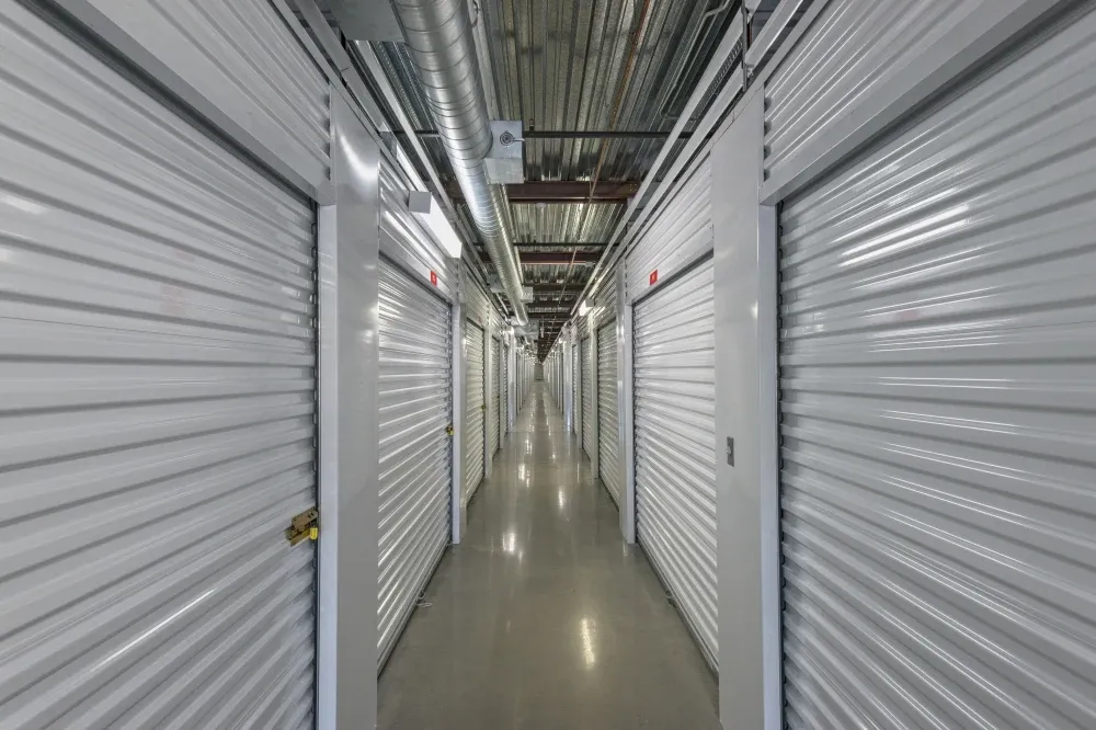 interior hallway at the Willow Forest storage facility