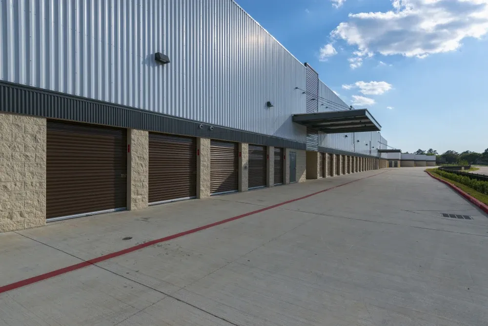drive up units at the Willow Forest storage facility