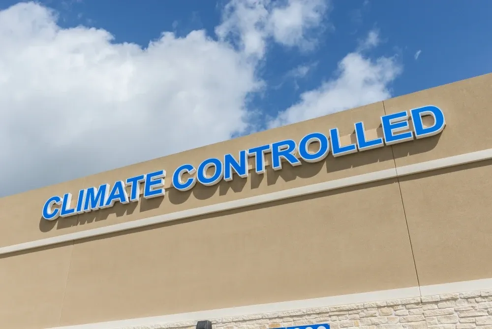 Climate-controlled signage at Westpointe New Braunfels Self Storage.
