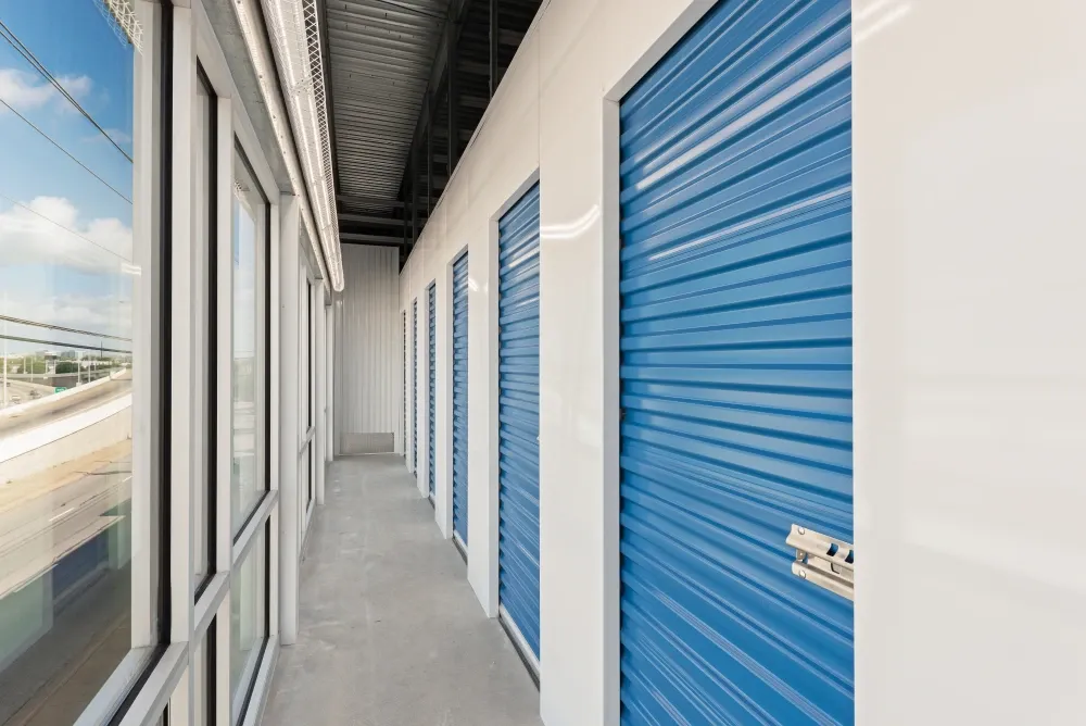 Storage units with window view at Northgate Storage.