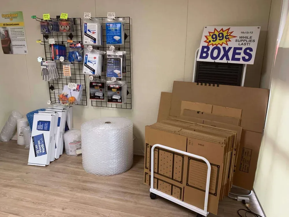 Packing and moving supplies at Northwest Hills Self Storage.