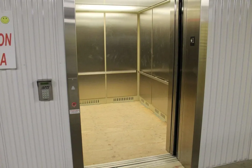 Elevator at Pasadena's Best Storage.