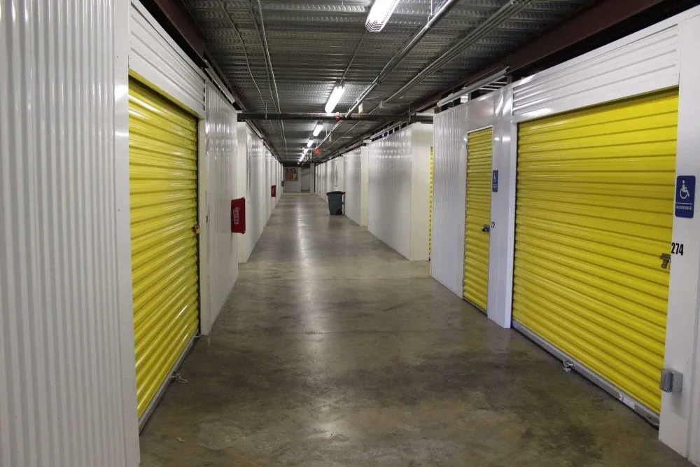 Pasadena's Best Storage climate-controlled storage hallway.