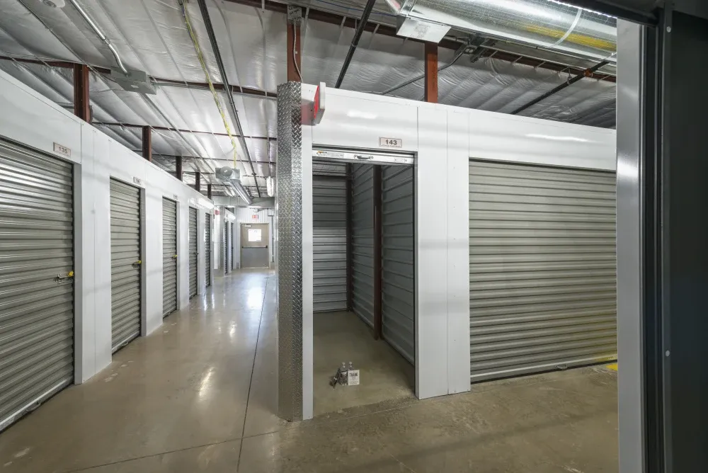 Small, indoor storage unit at Storage Center at Craig Ranch.