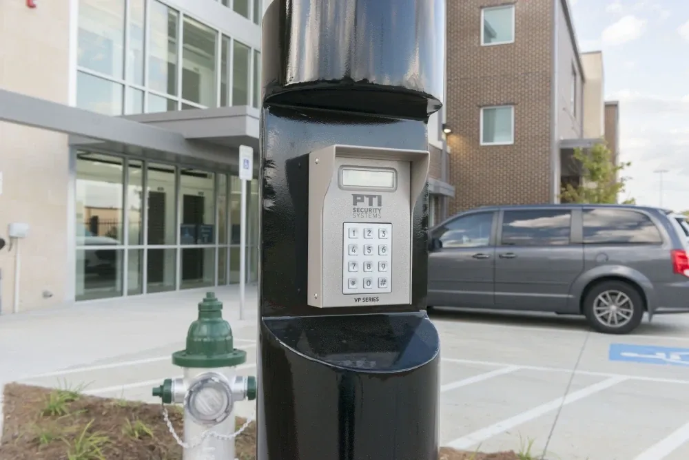 Keypad access at Southlake Storage.