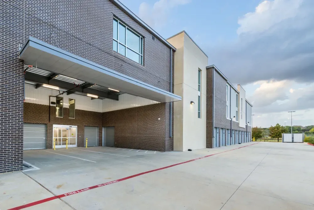 Drive-up unloading bay at Southlake Storage.
