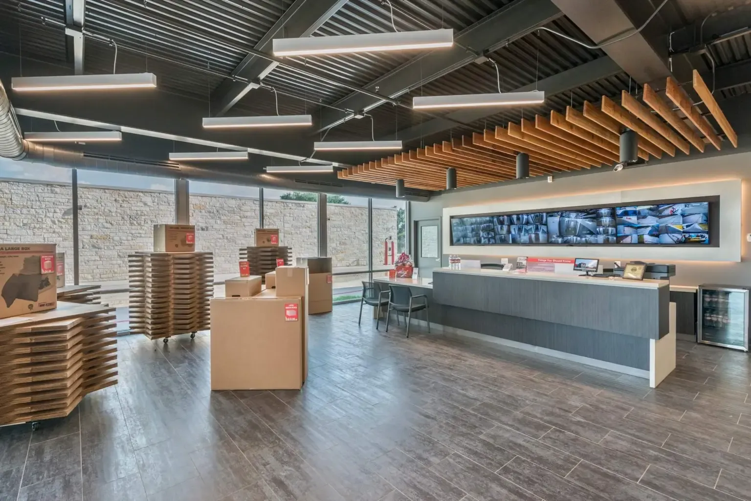 Interior office at a self storage facility