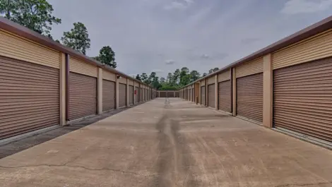 Outdoor storage with drive-up access at Lakewood Mini Storage.