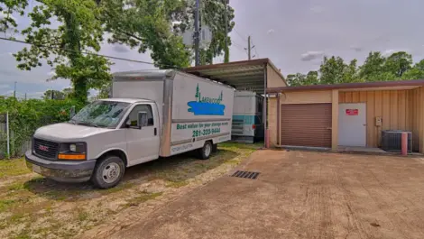 Lakewood Mini Storage moving truck.