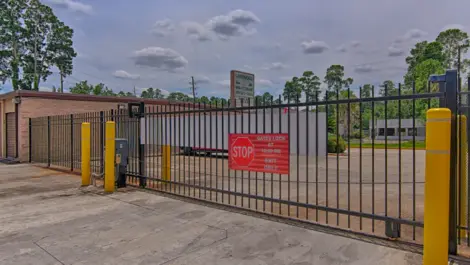 Gated entry at Lakewood Mini Storage.