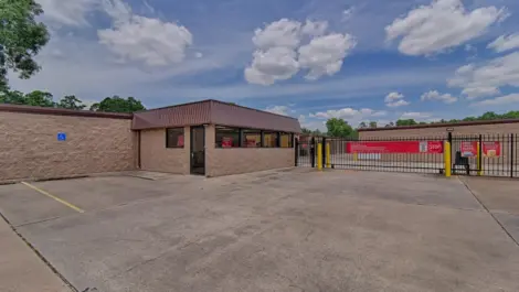 Gated entry at Lakewood Mini Storage.