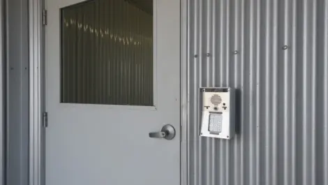 Keypad for interior entry access at AAA Self Storage.